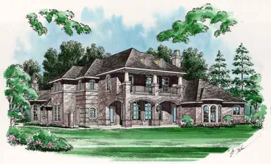 image of french country house plan 9006